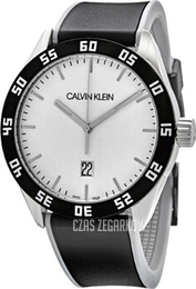 Calvin Klein Srebrny/Guma Ø42 mm K9R31CD6