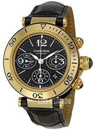 Cartier Pasha Seatimer Czarny/Skóra Ø41.5 mm W3030017