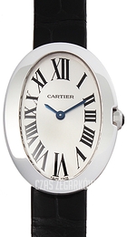 Cartier Baignoire Srebrny/Skóra 31.6x24.5 mm W8000003