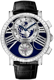 Cartier Rotonde De Cartier Niebieski/Skóra Ø40 mm HPI00639