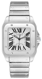 Cartier Santos 100 Srebrny/Stal 38x38 mm W200737G