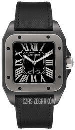 Cartier Santos Santos 100 Czarny/Tkanina 38x38 mm W2020010