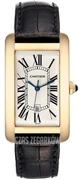 Cartier Tank Americaine Large Biały/Skóra 45.1x26.6 mm W2603156