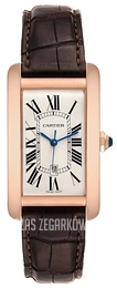 Cartier Tank Americaine Large Srebrny/Skóra 41.6x22.6 mm W2609156