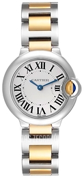 Cartier Ballon Blue Srebrny/Stal w odcieniu złota Ø28 mm W2BB0010