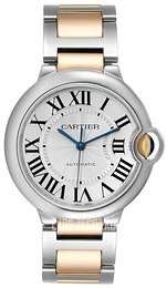 Cartier Ballon Blue Srebrny/18 karatowe żółte złoto Ø36 mm W2BB0012