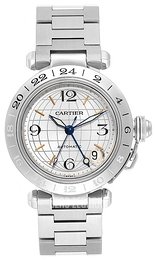 Cartier Pasha Srebrny/Stal Ø35 mm W31078M7