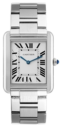 Cartier Tank Solo Large Srebrny/Stal 34.8x27.4 mm W5200014