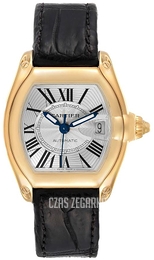 Cartier Roadster Srebrny/Skóra 43x38 mm W62005V2
