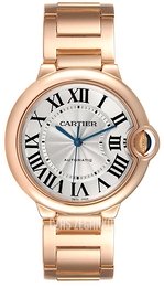 Cartier Ballon Blue Srebrny/18 karatowe różowe złoto Ø36 mm W69004Z2