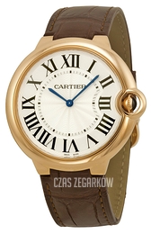 Cartier Ballon Blue Srebrny/Skóra Ø40 mm W6920083