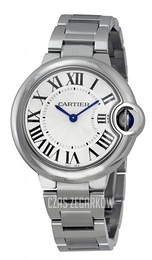 Cartier Ballon Blue Srebrny/Stal Ø33 mm W6920084