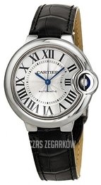 Cartier Ballon Blue Srebrny/Skóra Ø33 mm W6920085