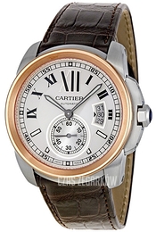 Cartier Calibre de Cartier Srebrny/Skóra Ø42 mm W7100039