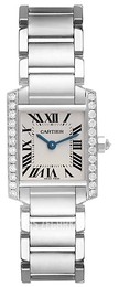 Cartier Tank Francaise Srebrny/18 karatowe białe złoto 25x20 mm WE1002S3