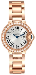 Cartier Ballon Blue Srebrny/18 karatowe różowe złoto Ø29 mm WE9002Z3