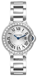 Cartier Ballon Blue Srebrny/18 karatowe białe złoto Ø29 mm WE9003Z3