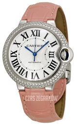 Cartier Ballon Blue Srebrny/Skóra Ø36.2 mm WE900651