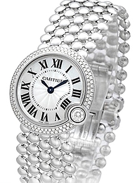 Cartier Ballon Blue Srebrny/18 karatowe białe złoto Ø30 mm WE902072