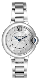Cartier Ballon Blue Srebrny/Stal Ø33 mm WE902074
