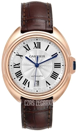 Cartier Cle De Cartier Srebrny/Skóra Ø40 mm WGCL0004