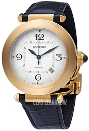 Cartier Pasha De Cartier Srebrny/Skóra Ø41 mm WGPA0007