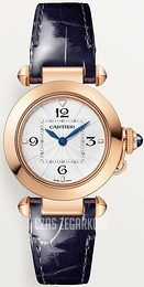 Cartier Pasha De Biały/Skóra Ø30 mm WGPA0018
