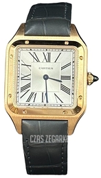 Cartier Santos Dumont Srebrny/Skóra WGSA0021