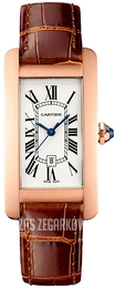 Cartier Tank Américaine Srebrny/Skóra 41.6x22.6 mm WGTA0046