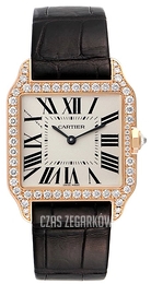 Cartier Santos Dumont Srebrny/Skóra 25x25 mm WH100351