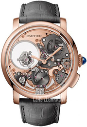 Cartier Rotonde De Cartier Różowe złoto/Skóra Ø45 mm WHRO0061