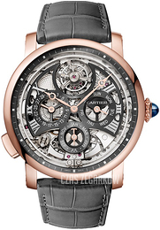 Cartier Rotonde De Cartier Szary/Skóra Ø45 mm WHRO0065