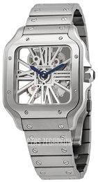 Cartier Santos De Cartier Szkieletowa tarczy/Stal WHSA0015