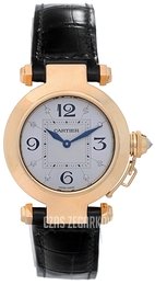 Cartier Pasha Srebrny/Skóra Ø32 mm WJ11891G