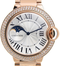 Cartier Ballon Blue Srebrny/18 karatowe różowe złoto Ø37 mm WJBB0025