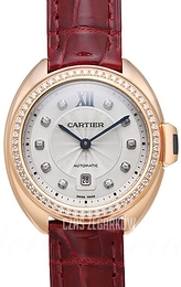Cartier Cle De Cartier Srebrny/Skóra Ø31 mm WJCL0038