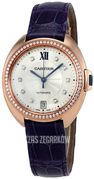 Cartier Cle De Cartier Srebrny/Skóra Ø35 mm WJCL0039