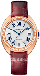 Cartier Cle De Cartier Srebrny/Skóra Ø35 mm WJCL0048
