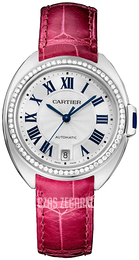 Cartier Cle De Cartier Srebrny/Skóra Ø35 mm WJCL0049