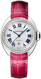 Cartier Cle De Cartier Srebrny/Skóra Ø31 mm WJCL0050