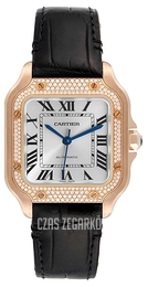 Cartier Santos De Cartier Srebrny/Skóra WJSA0007