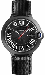 Cartier Ballon Blue Czarny/Skóra Ø42 mm WSBB0015