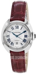 Cartier Cle de Cartier Srebrny/Skóra Ø31 mm WSCL0016