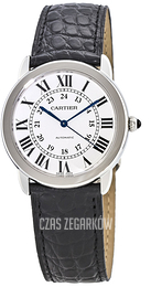 Cartier Ronde Srebrny/Skóra Ø36 mm WSRN0013
