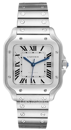 Cartier Santos De Cartier Biały/Stal WSSA0029