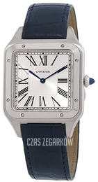 Cartier Santos Dumont Srebrny/Skóra 46.6x33.9 mm WSSA0032