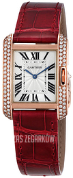 Cartier Tank Anglaise Srebrny/Skóra WT100029