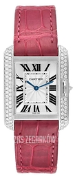 Cartier Tank Anglaise Srebrny/Skóra WT100030