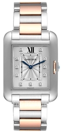 Cartier Tank Anglaise Srebrny/18 karatowe różowe złoto WT100032