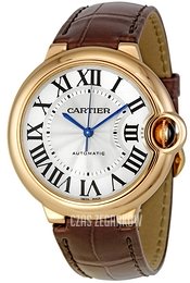 Cartier Ballon Bleu Srebrny/Skóra Ø36.6 mm W6900456